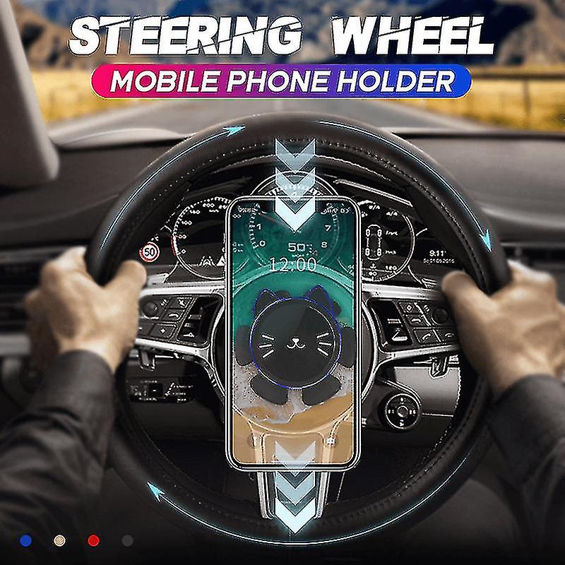 360-Degree Steering Wheel Phone Holder