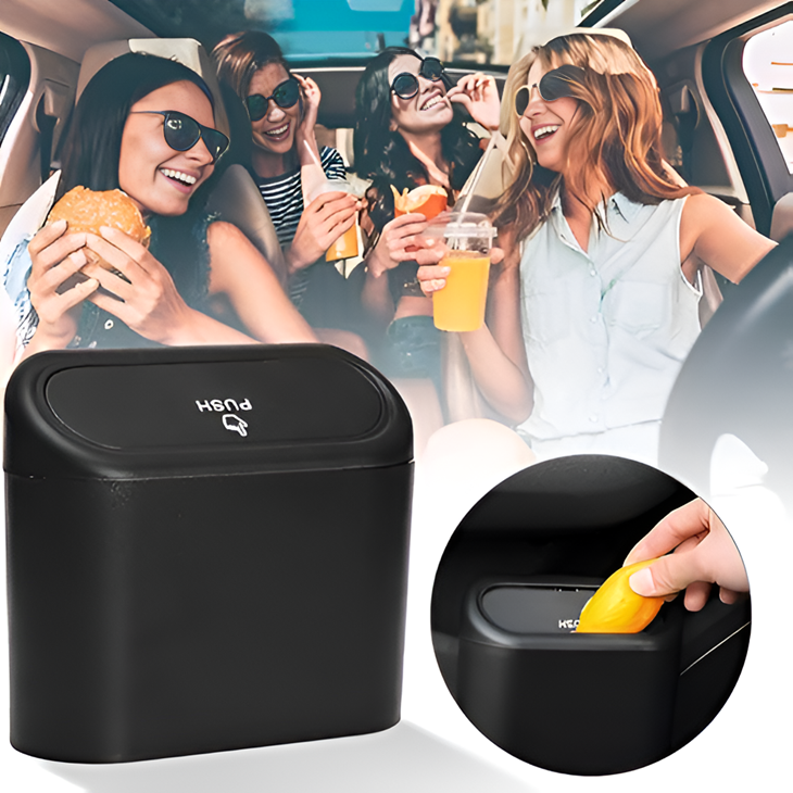 Push-in Car Trash Can