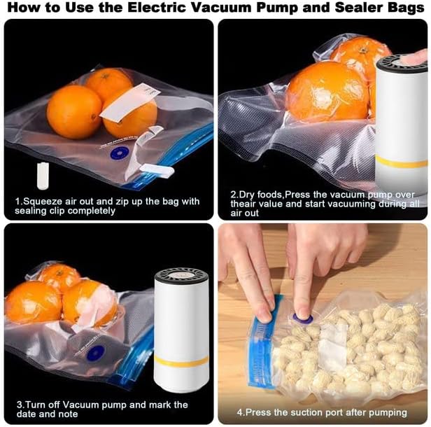 Reusable Vacuum Bags - Set of 10 (Without Pump)