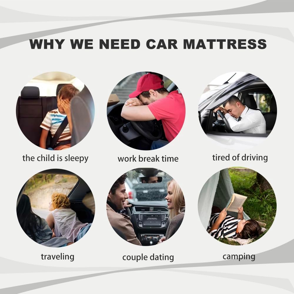 Inflatable Car Mattress with Pillows
