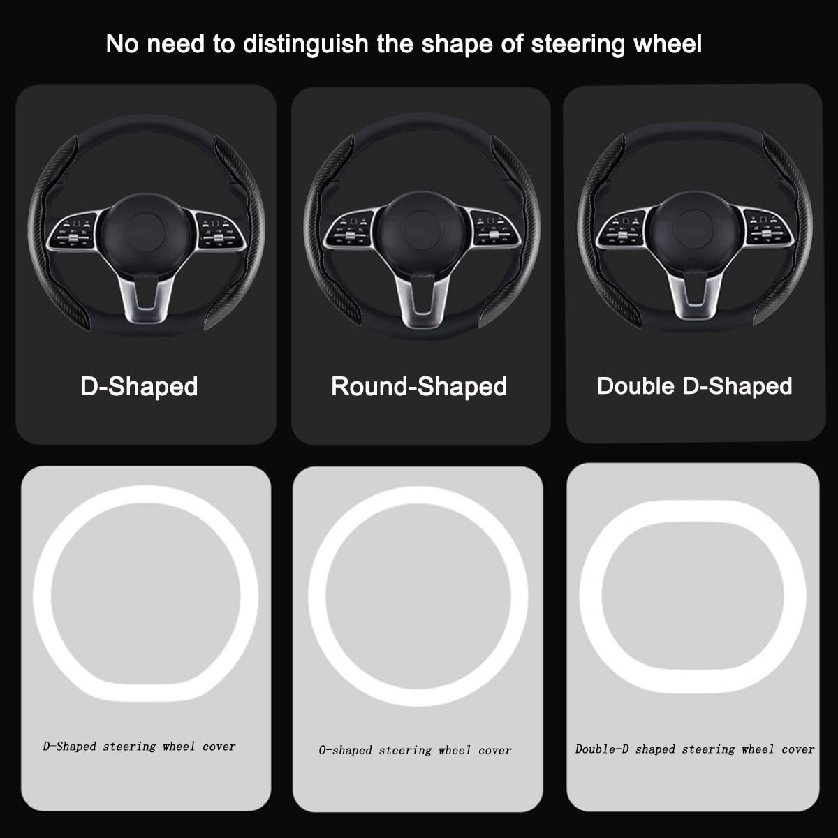 Carbon Fiber Steering Wheel Cover (Set of 2)