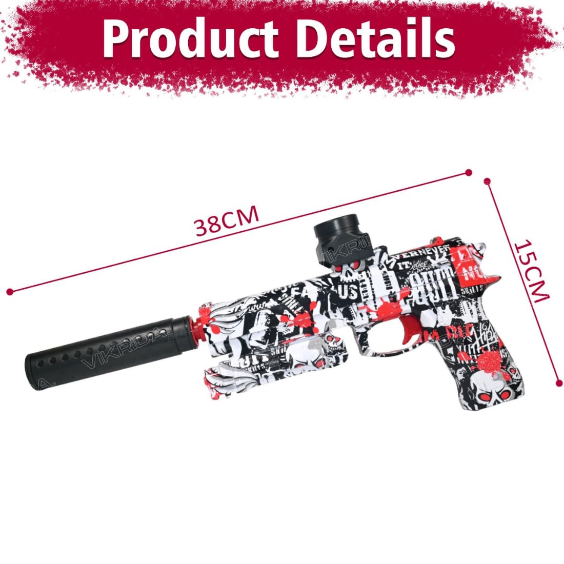 Gel Blaster Handgun + 1000 Gel Balls