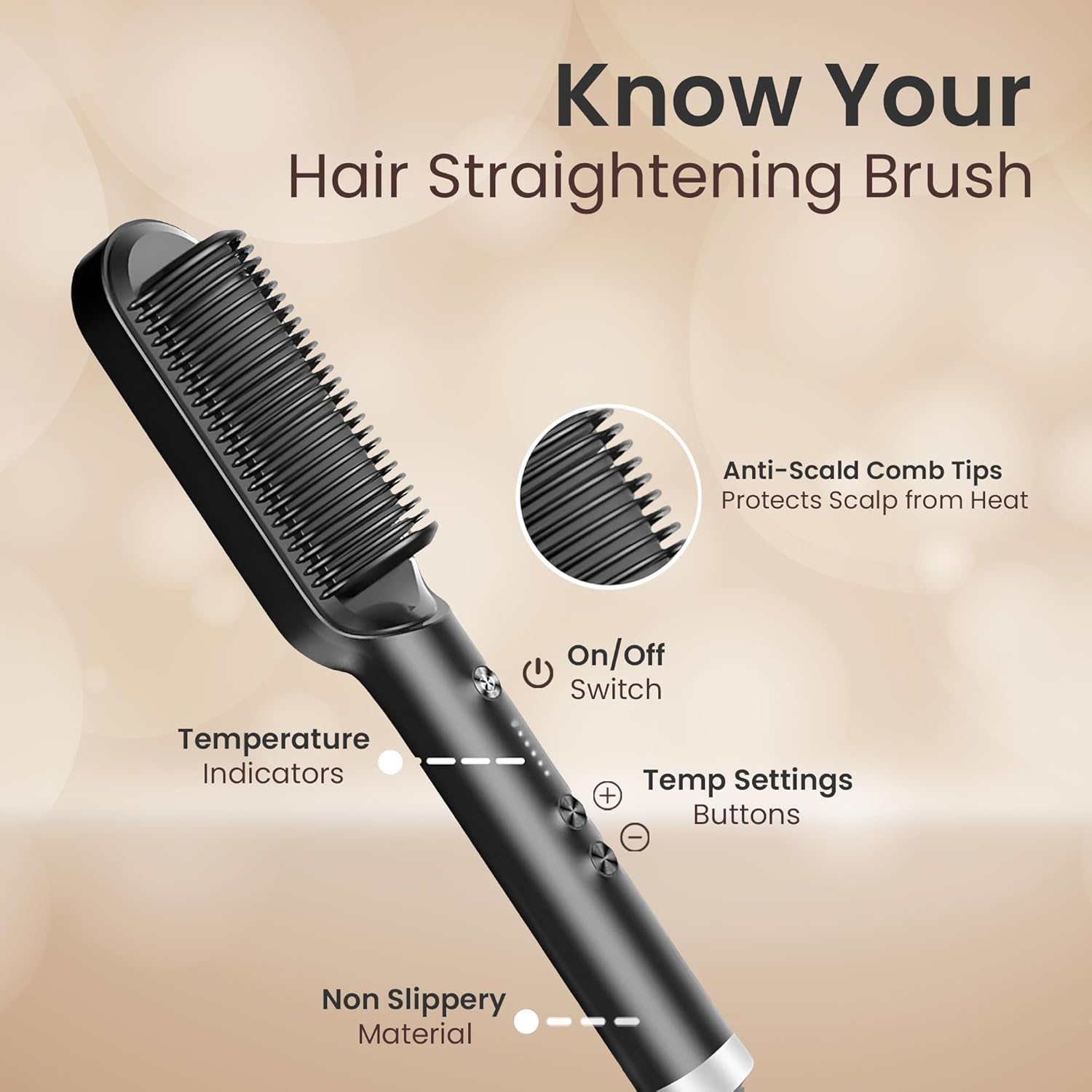 2-in-1 Hair Straightening Comb
