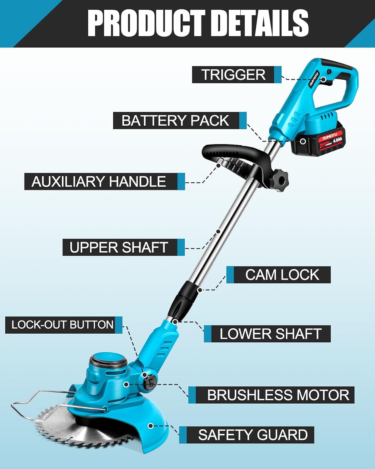 21V Cordless Grass Trimmer