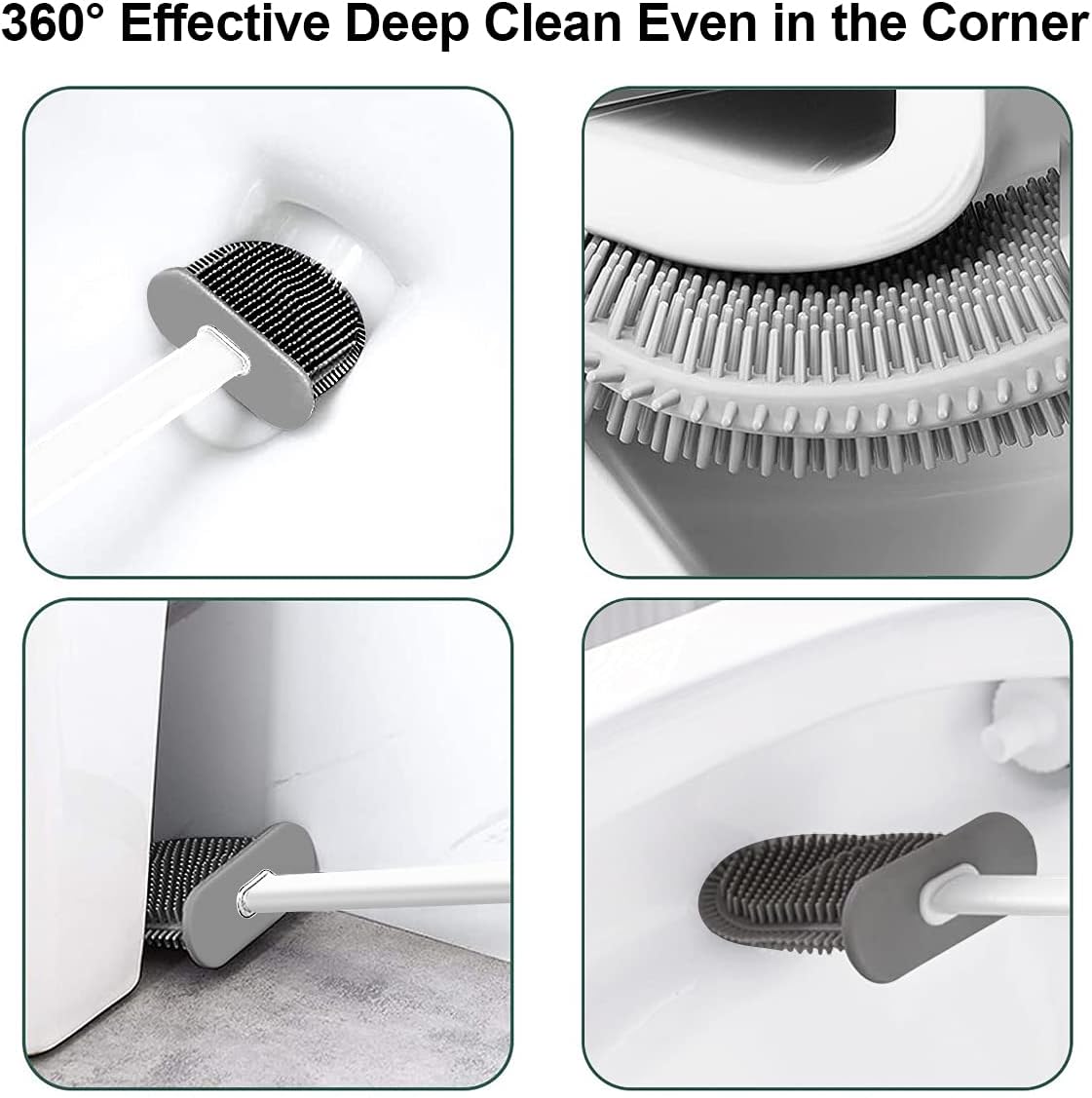 2 in 1 Toilet Brush Set