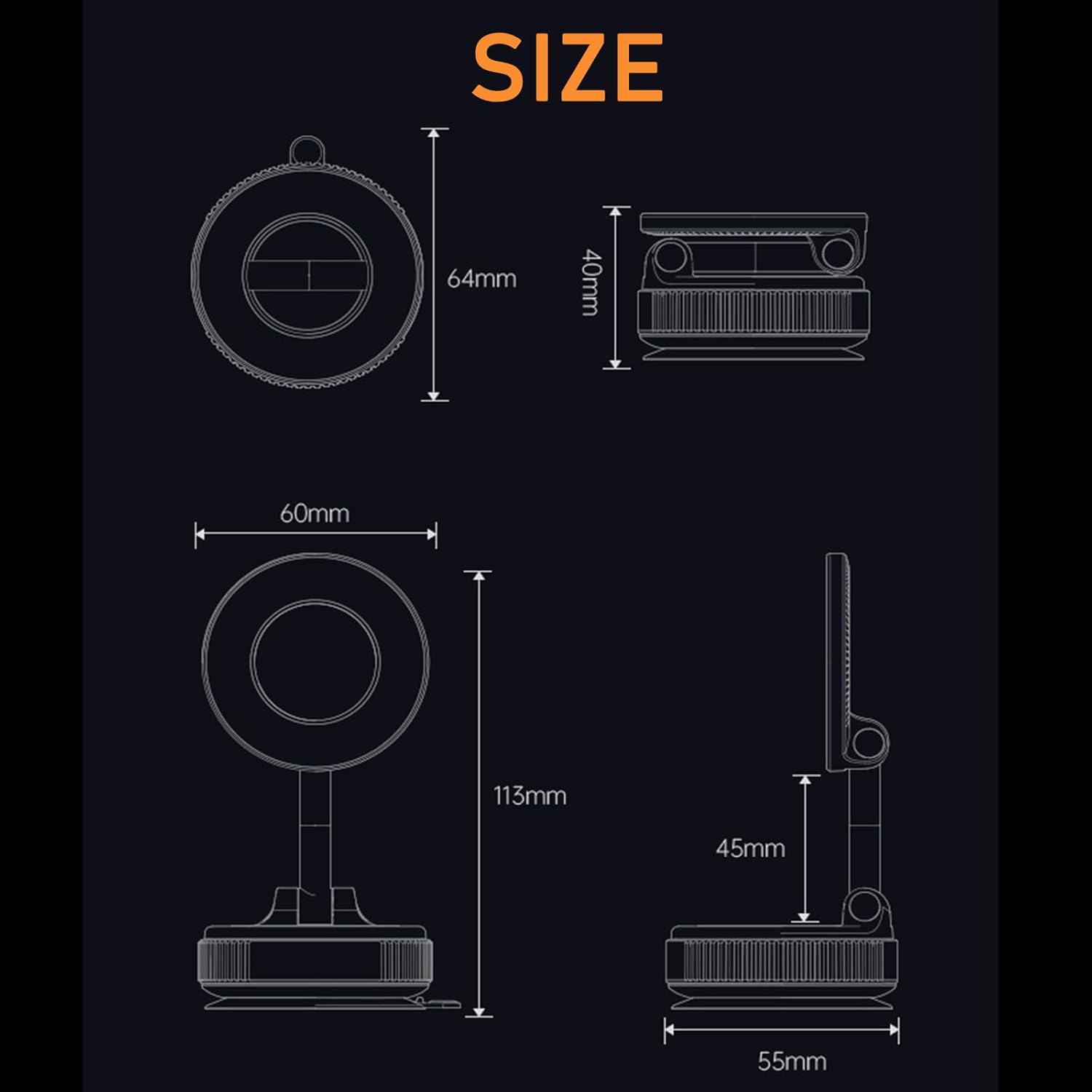 Magnetic foldable holder