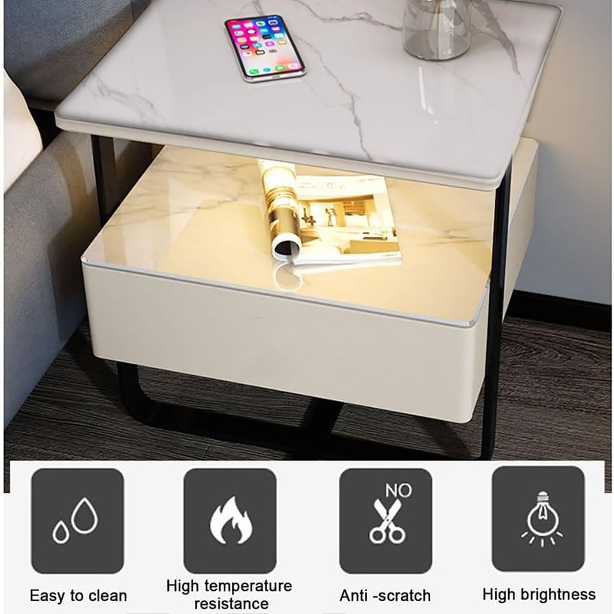 Smart Lock Bedside Table