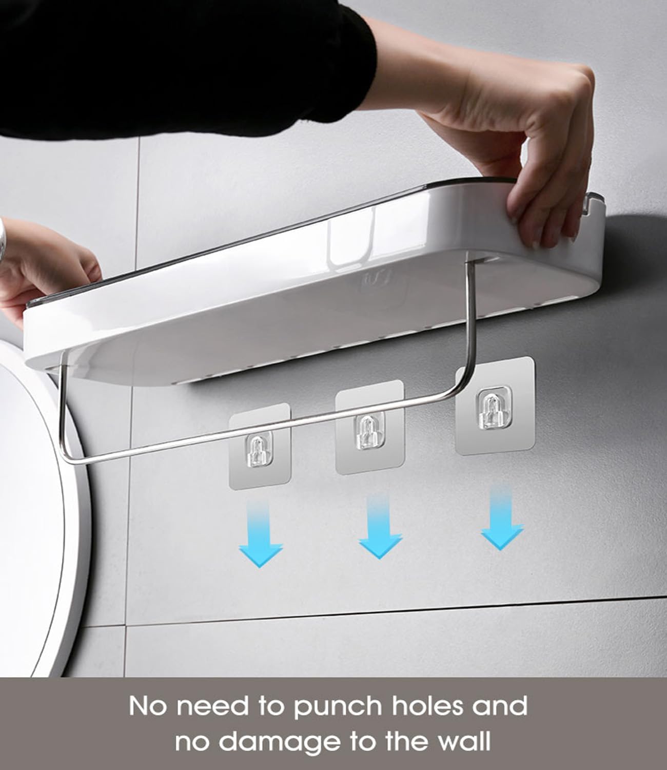 Adhesive Bathroom Storage Rack