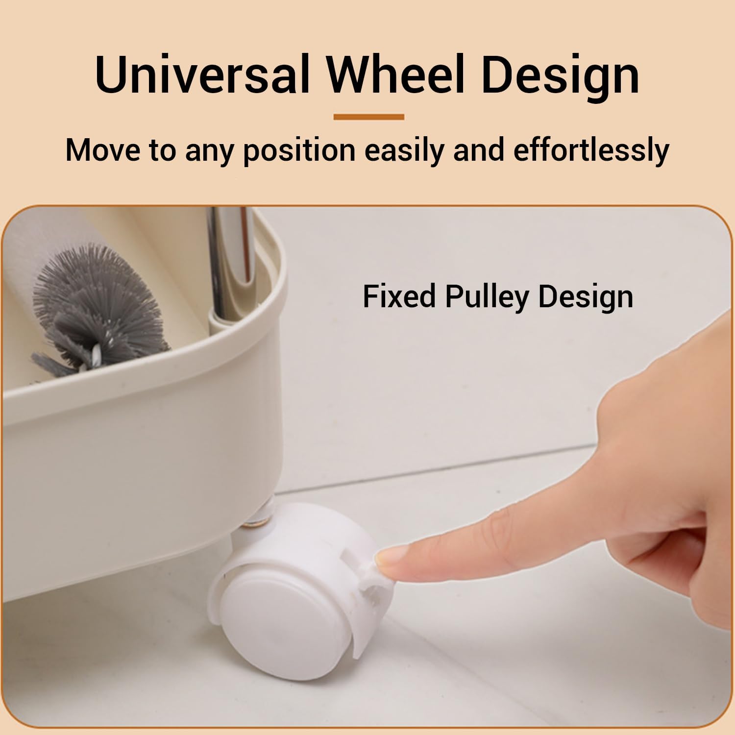 Rolling Trash Bin with Storage