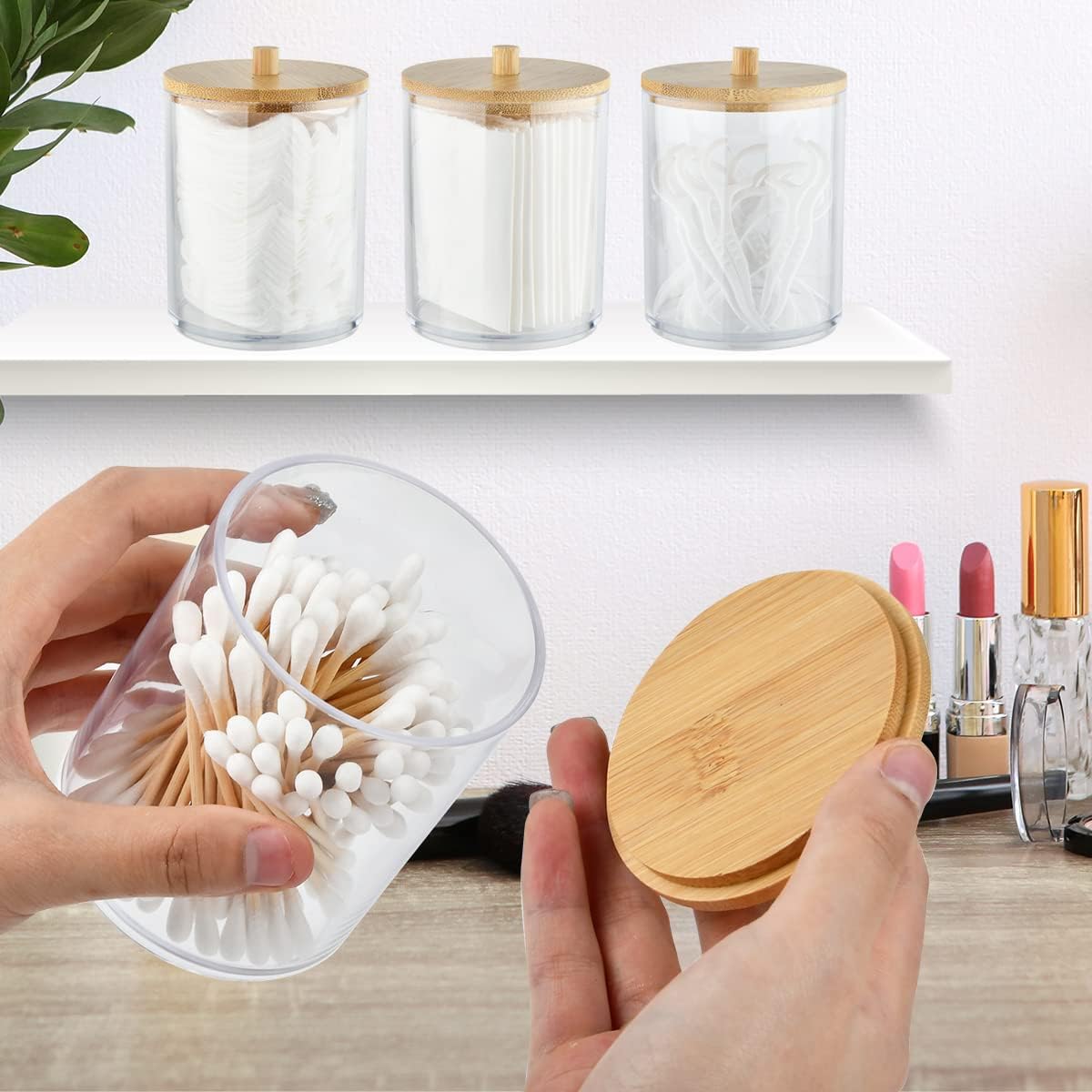 Bamboo-Lid Storage Jar