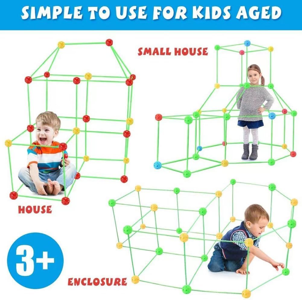 Kids Fort Building Kit – 100 Pieces Set