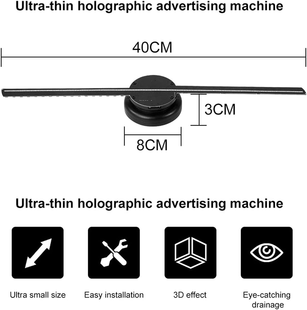 3D Hologram Fan Projector