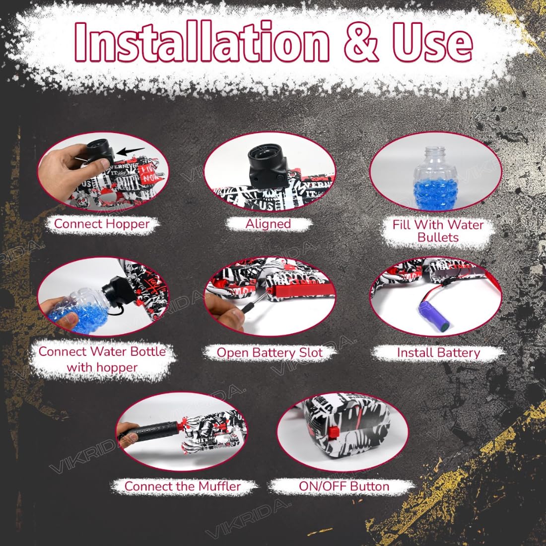 Gel Blaster Handgun + 1000 Gel Balls