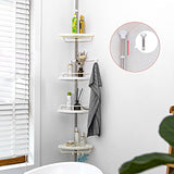 4 Tier Adjustable Shower Corner Shelf