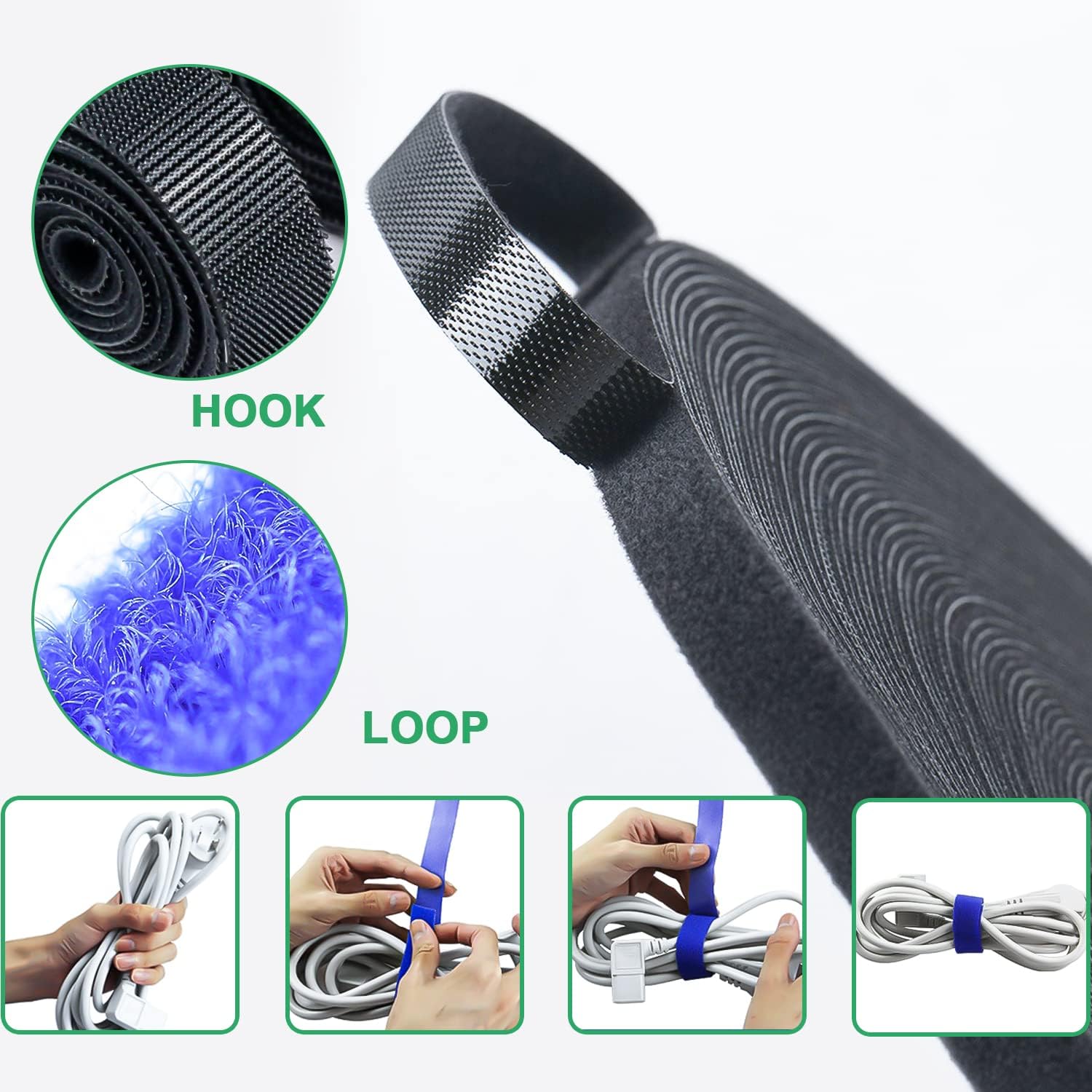 Hook & Loop Tape Set (Pack of 6 Colors)