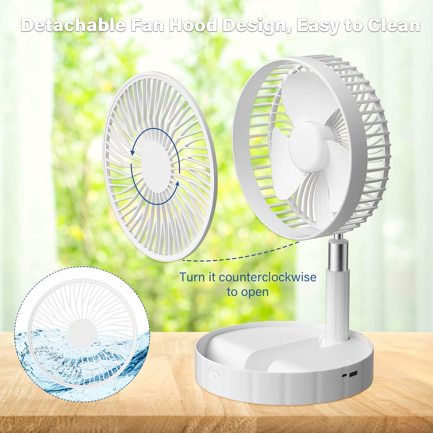 Expandable Folding Standing Fan