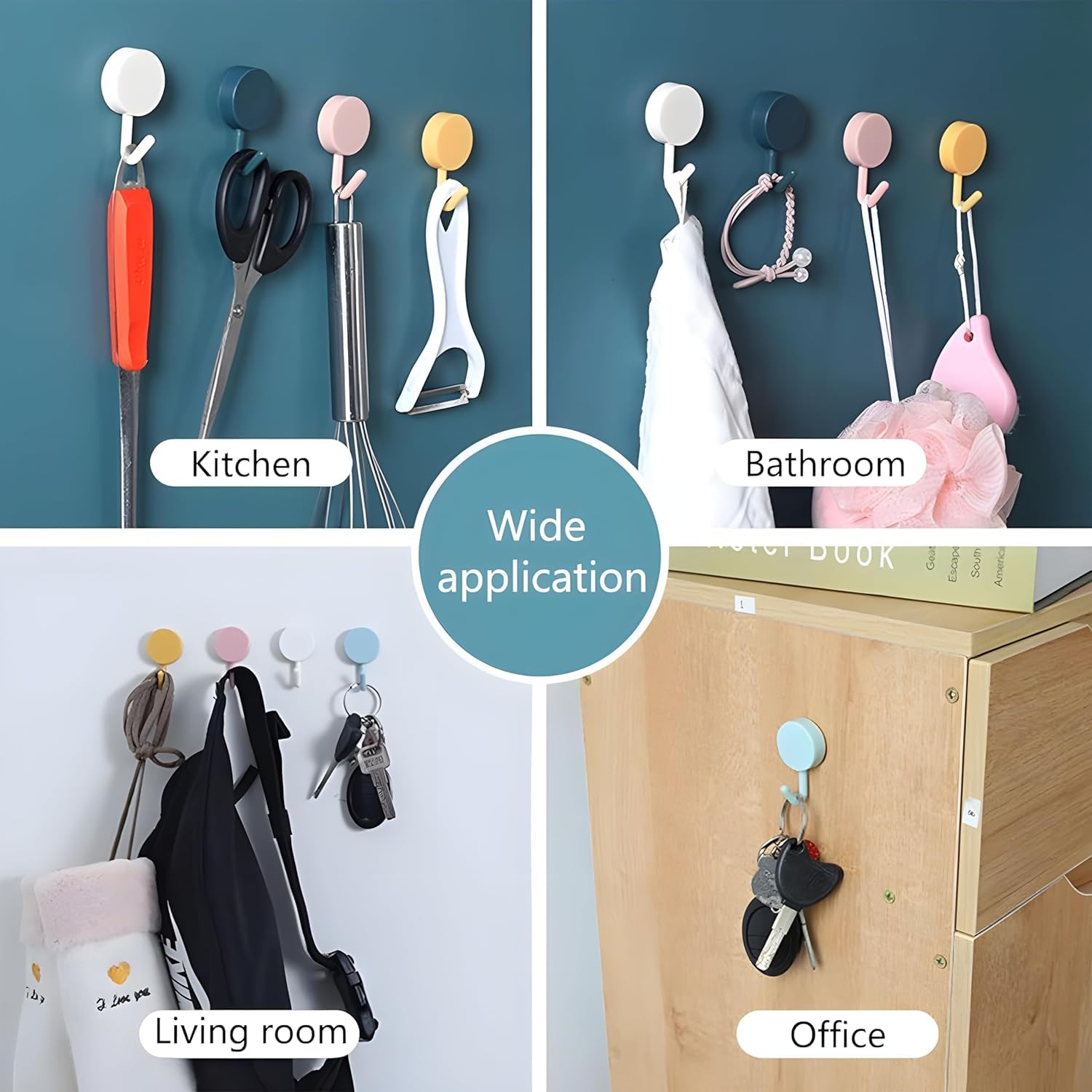 Adhesive Plastic Hanging Hooks