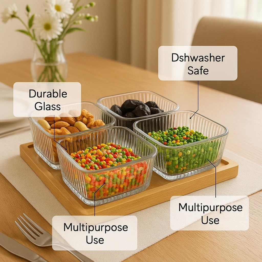 Divided Snack Serving Tray