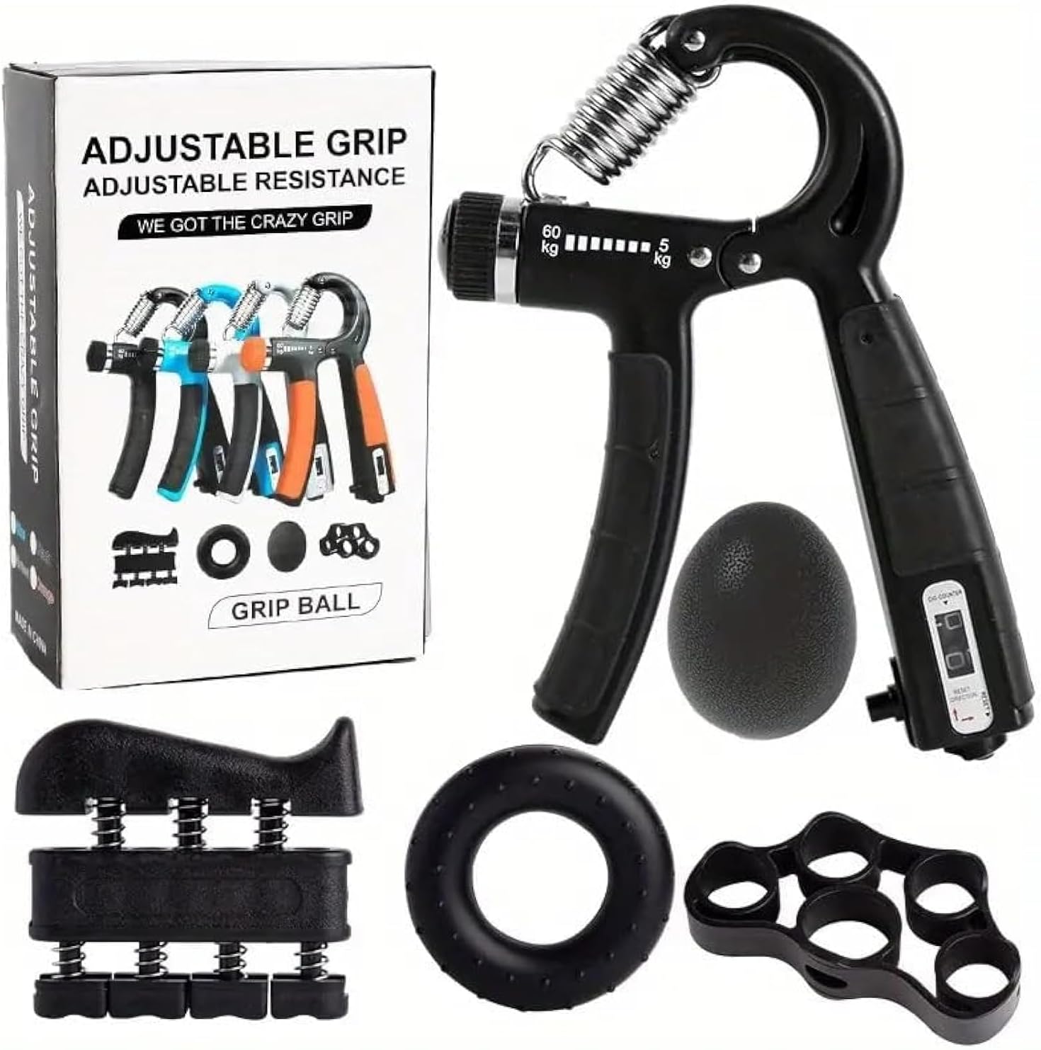 5-in-1 Forearm Grip Exercise Kit