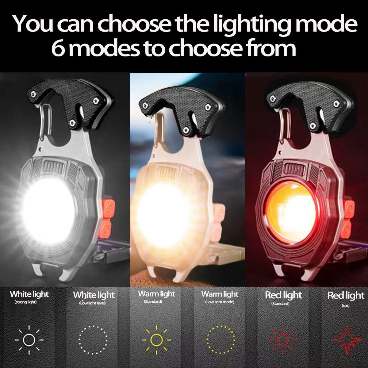 Multi Functional Keychain Portable Flashlight