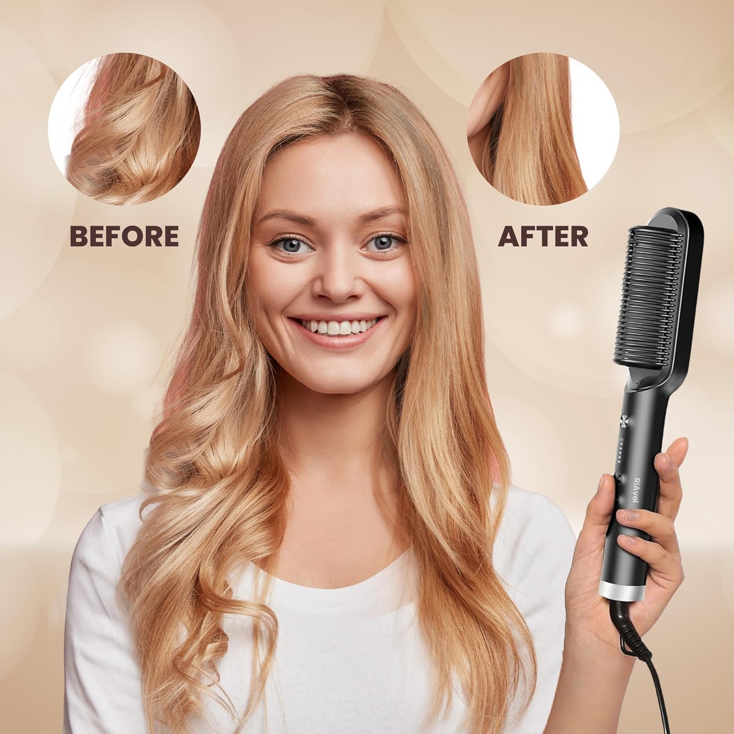 2-in-1 Hair Straightening Comb