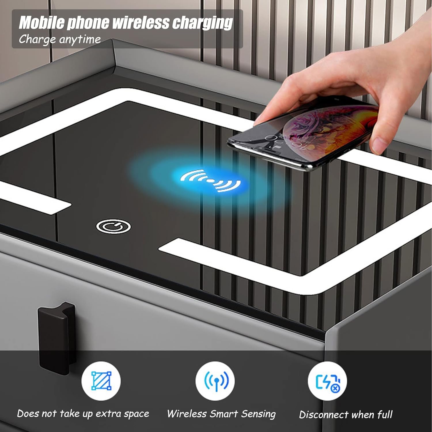 Smart Fingerprint Bedside Drawer