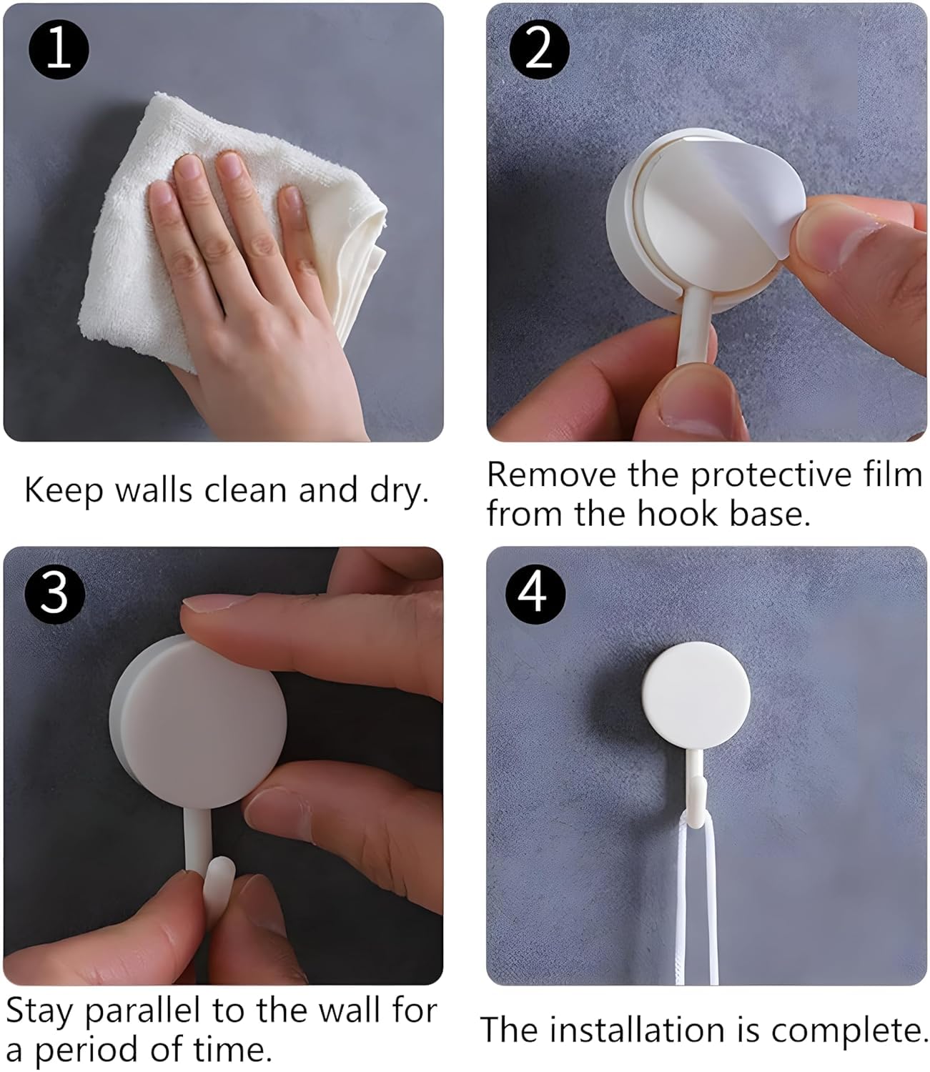 Adhesive Plastic Hanging Hooks