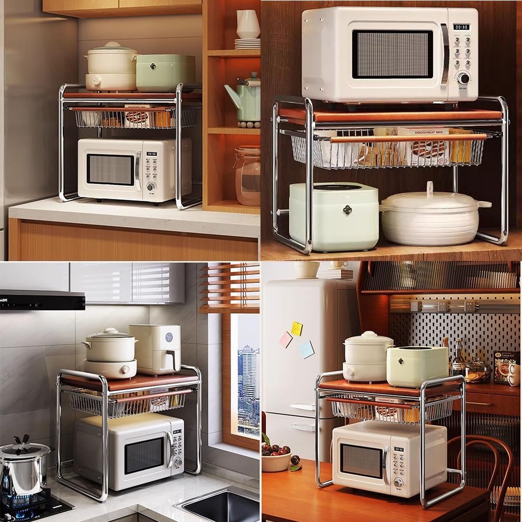 2-Tier Microwave Shelf Stand