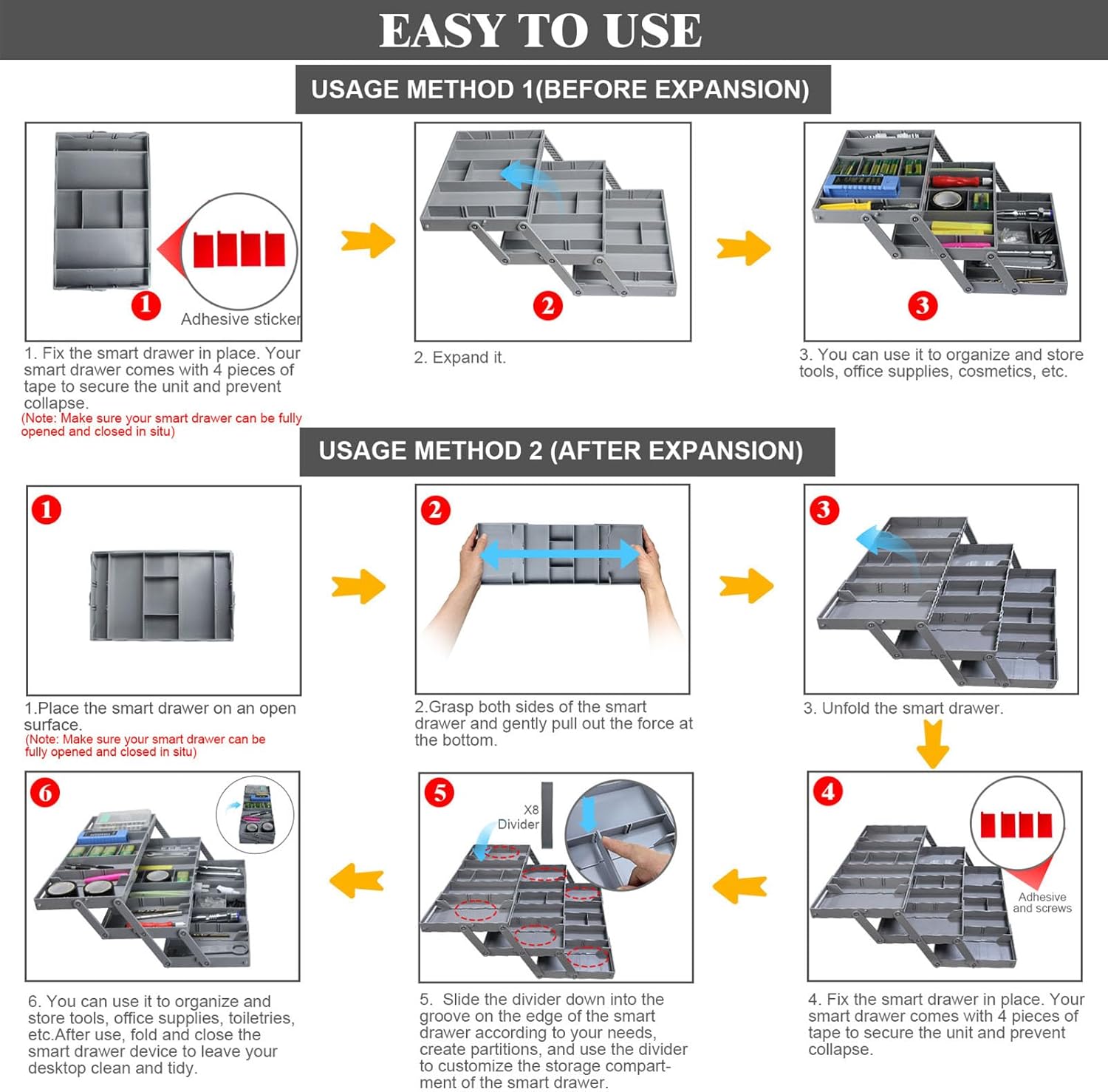 Expandable Multi Layer Storage Tray