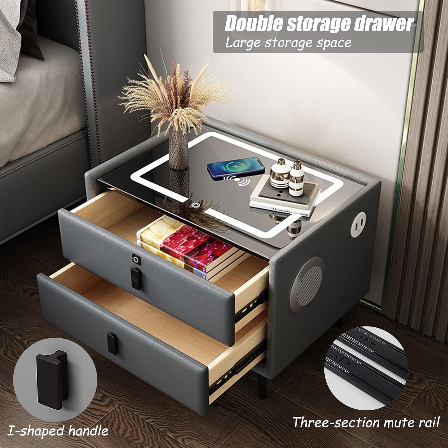 Smart Fingerprint Bedside Drawer