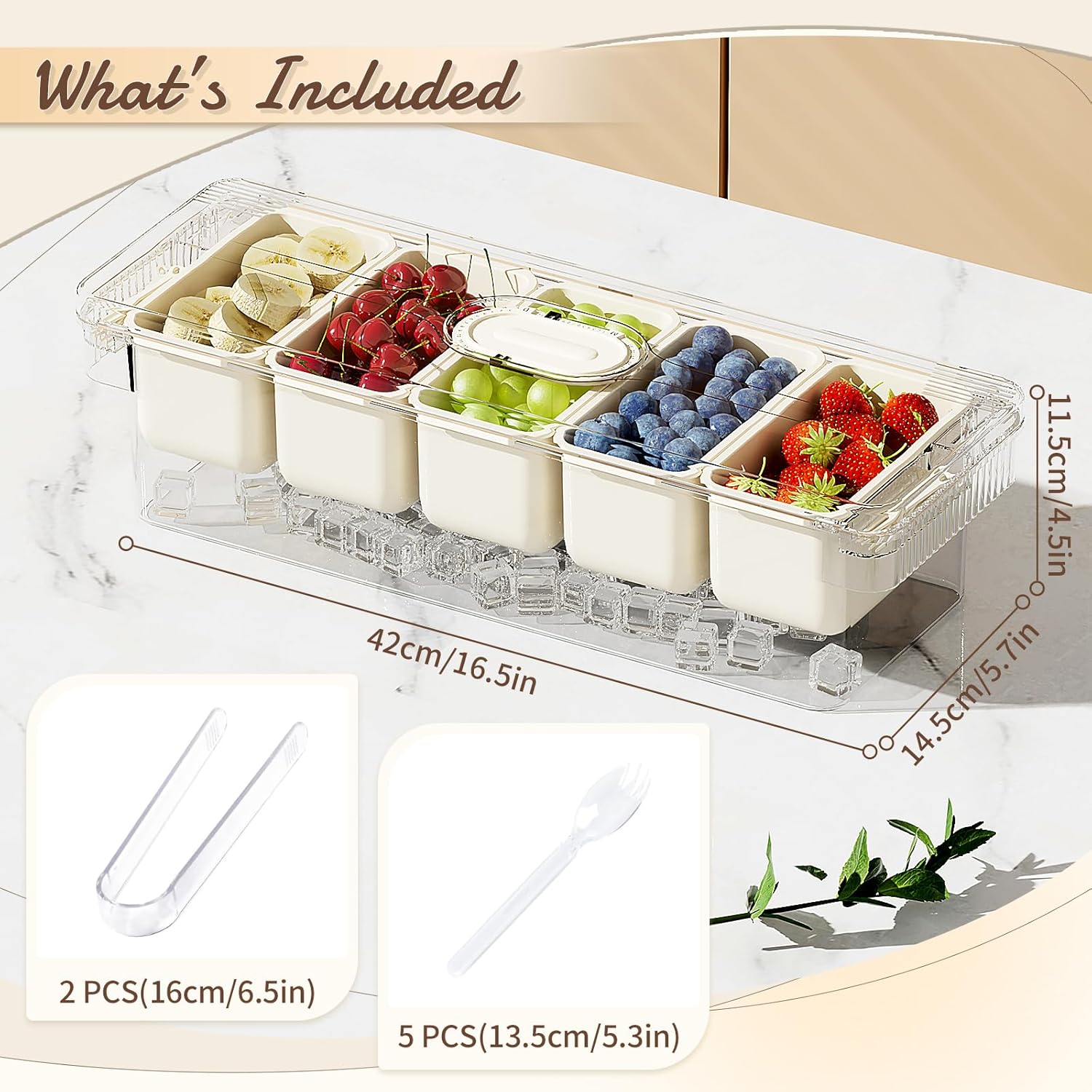 5 in 1 Transparent Storage Containers