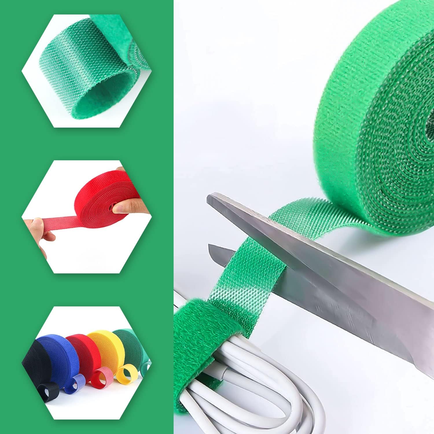 Hook & Loop Tape Set (Pack of 6 Colors)