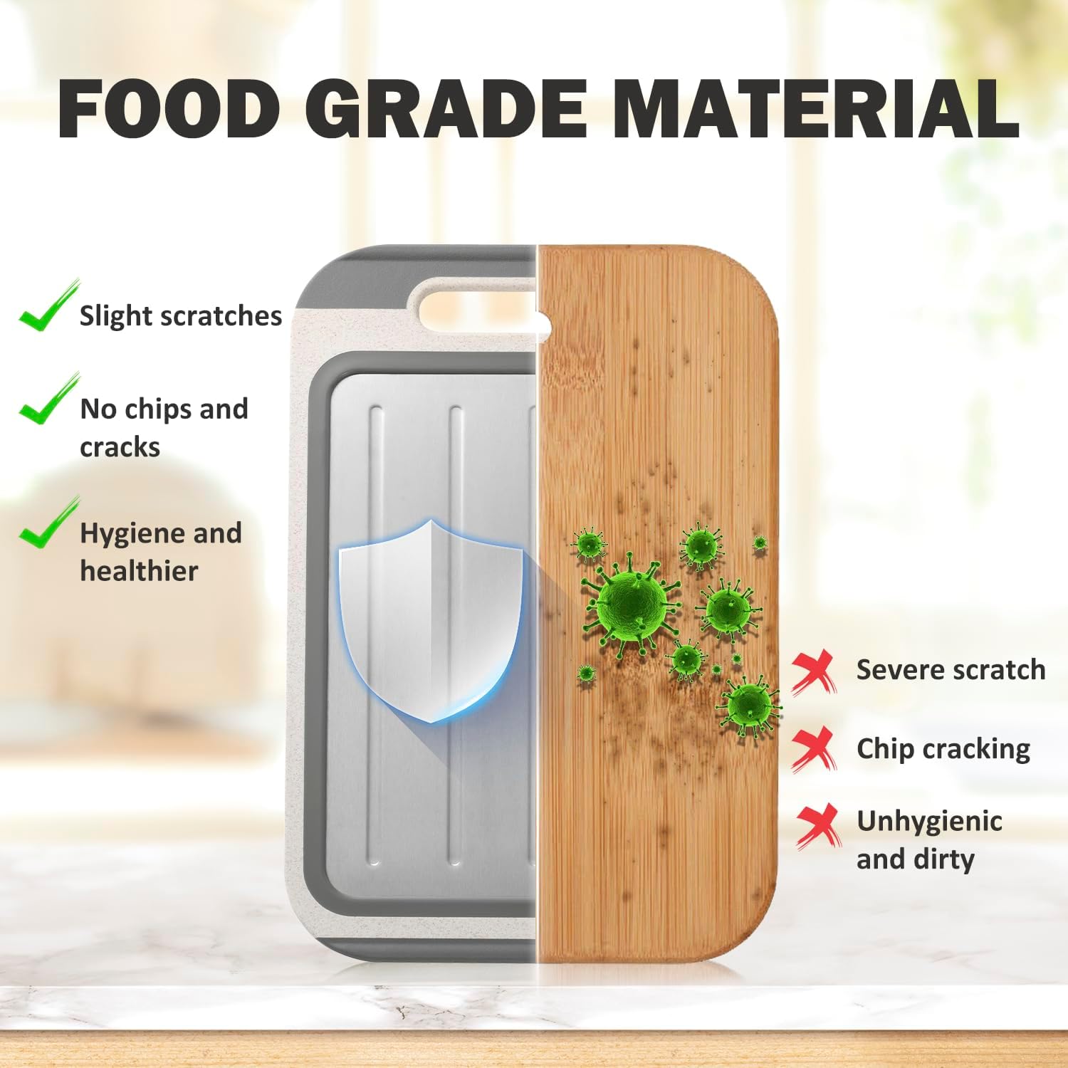 Dual Sided Kitchen Cutting Board