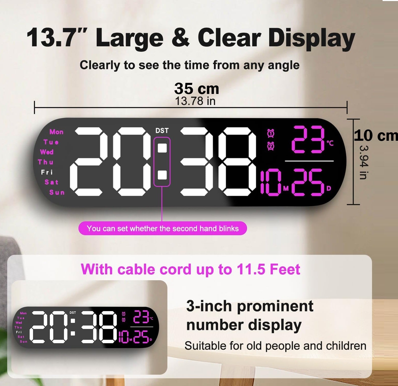 Smart LED Wall Clock