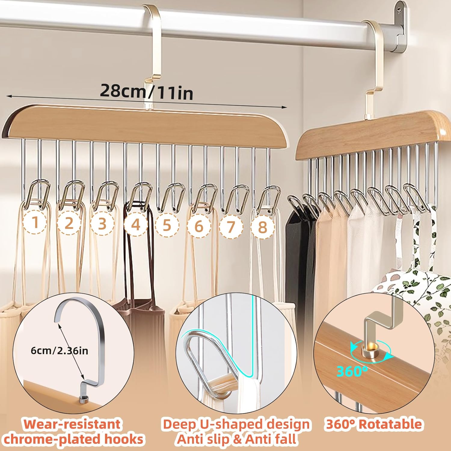 8-Hook Belt Hanger (Set of 2)