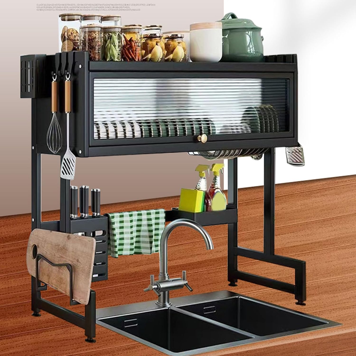 Over Sink Dish Rack and Storage Organizer