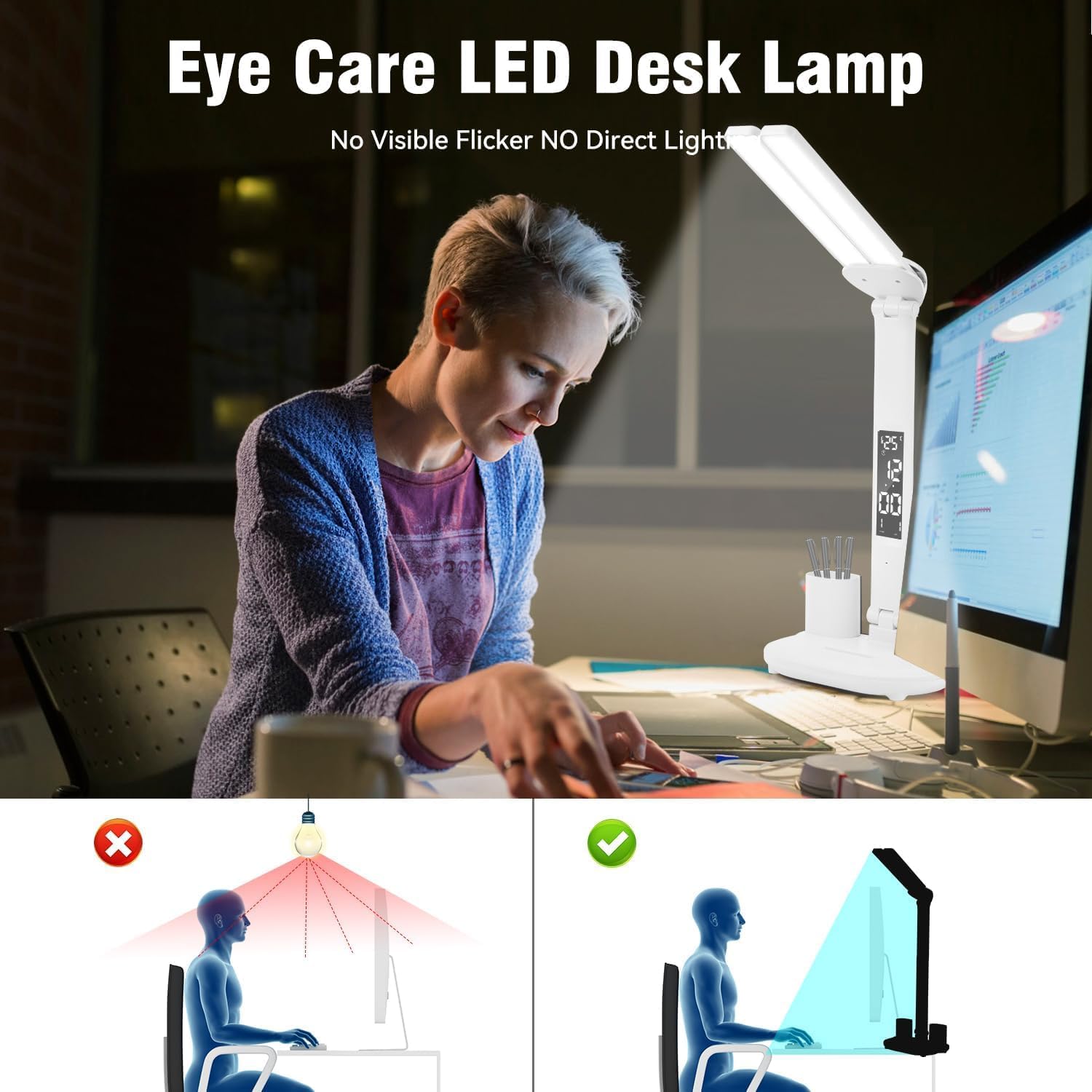 Multi Function Fan LED Desk Lamp