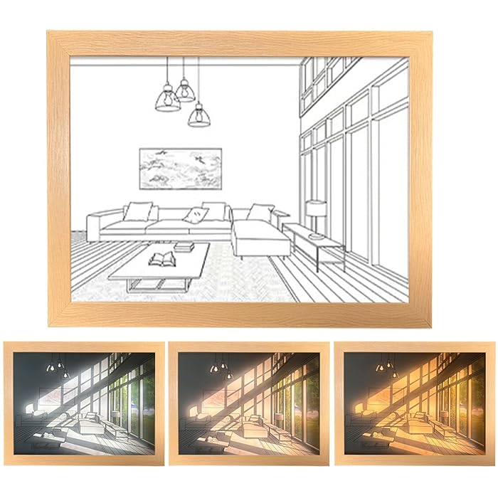 Rechargeable 3D LED Frame Lamps
