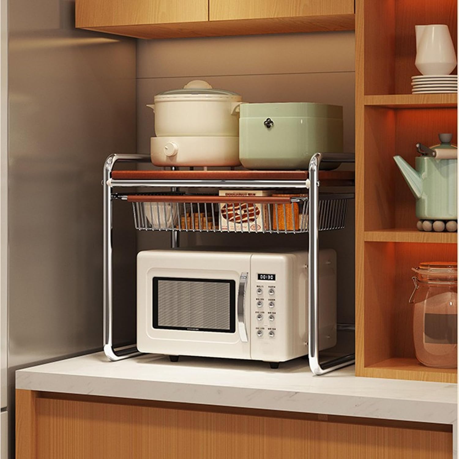 2-Tier Microwave Shelf Stand