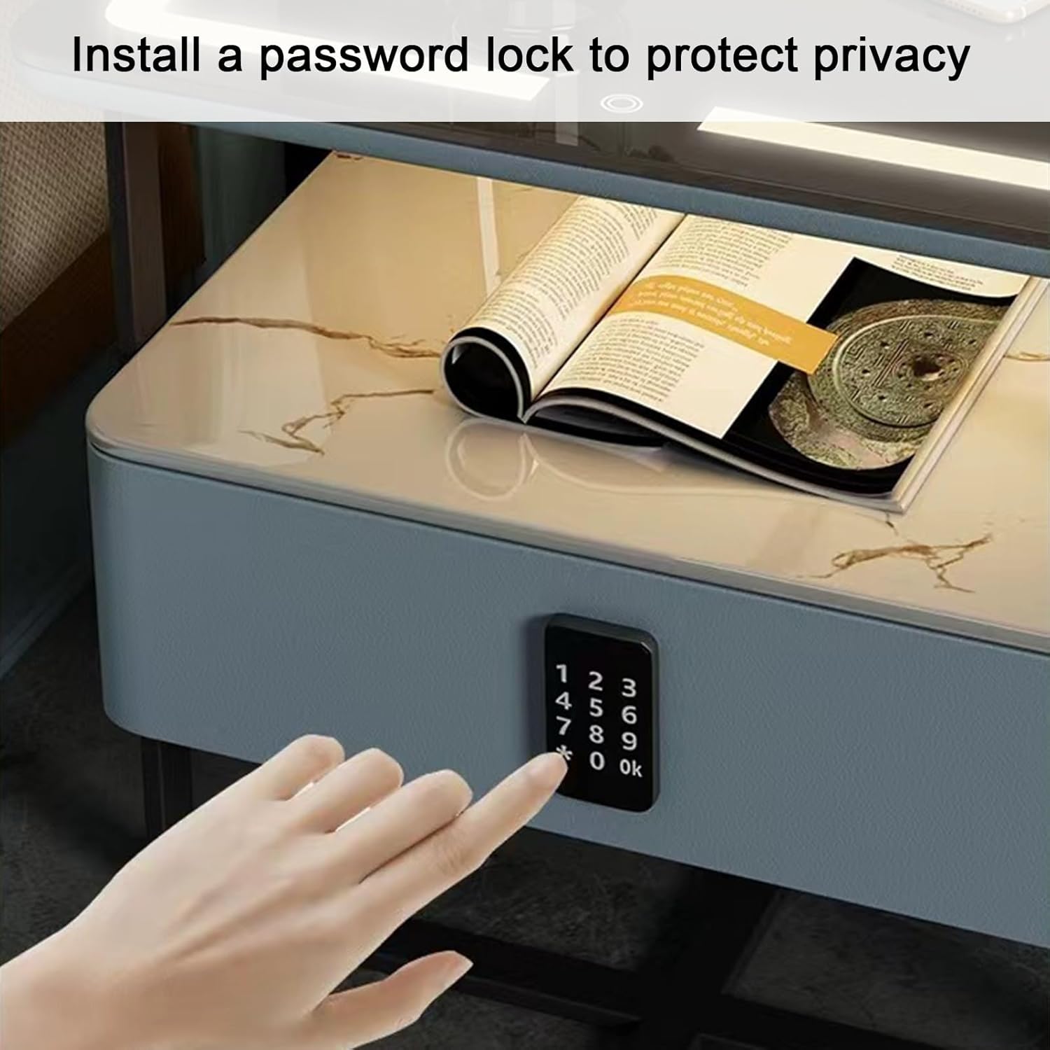 Smart Lock Bedside Table