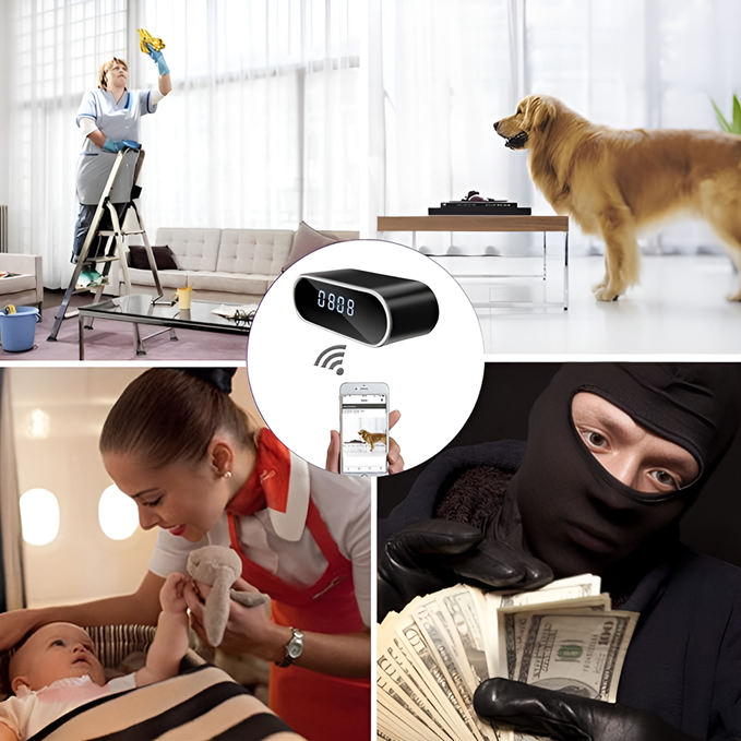 Spy Wifi Clock Camera