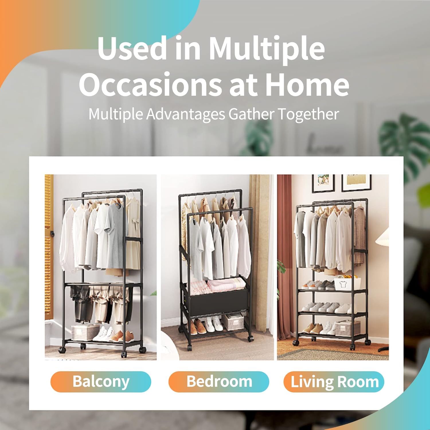 Rolling Clothes Rack