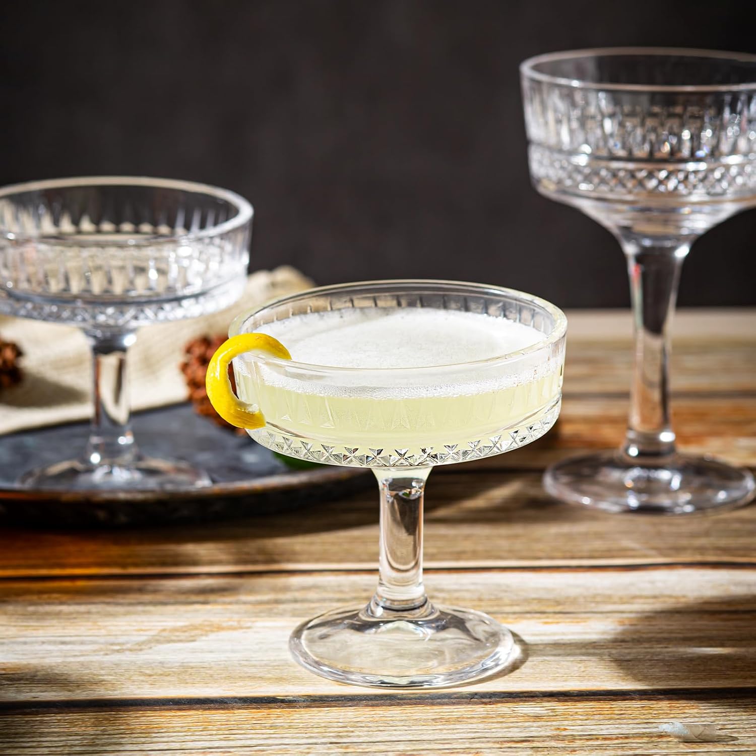 Set Of 6 Elegant Glass Cup