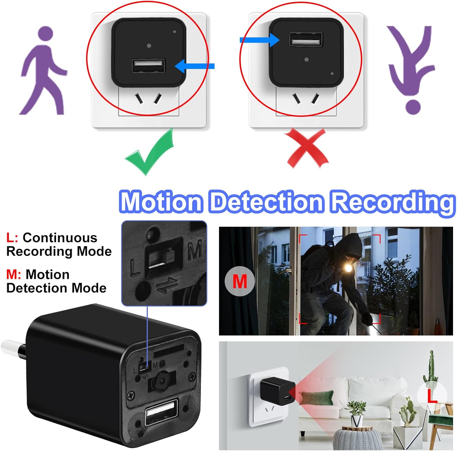 2-in-1 Adapter Spy Camera