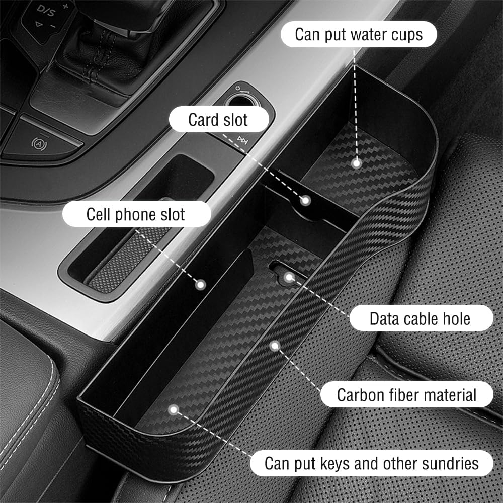 Carbon Fiber Car Seat Organizer