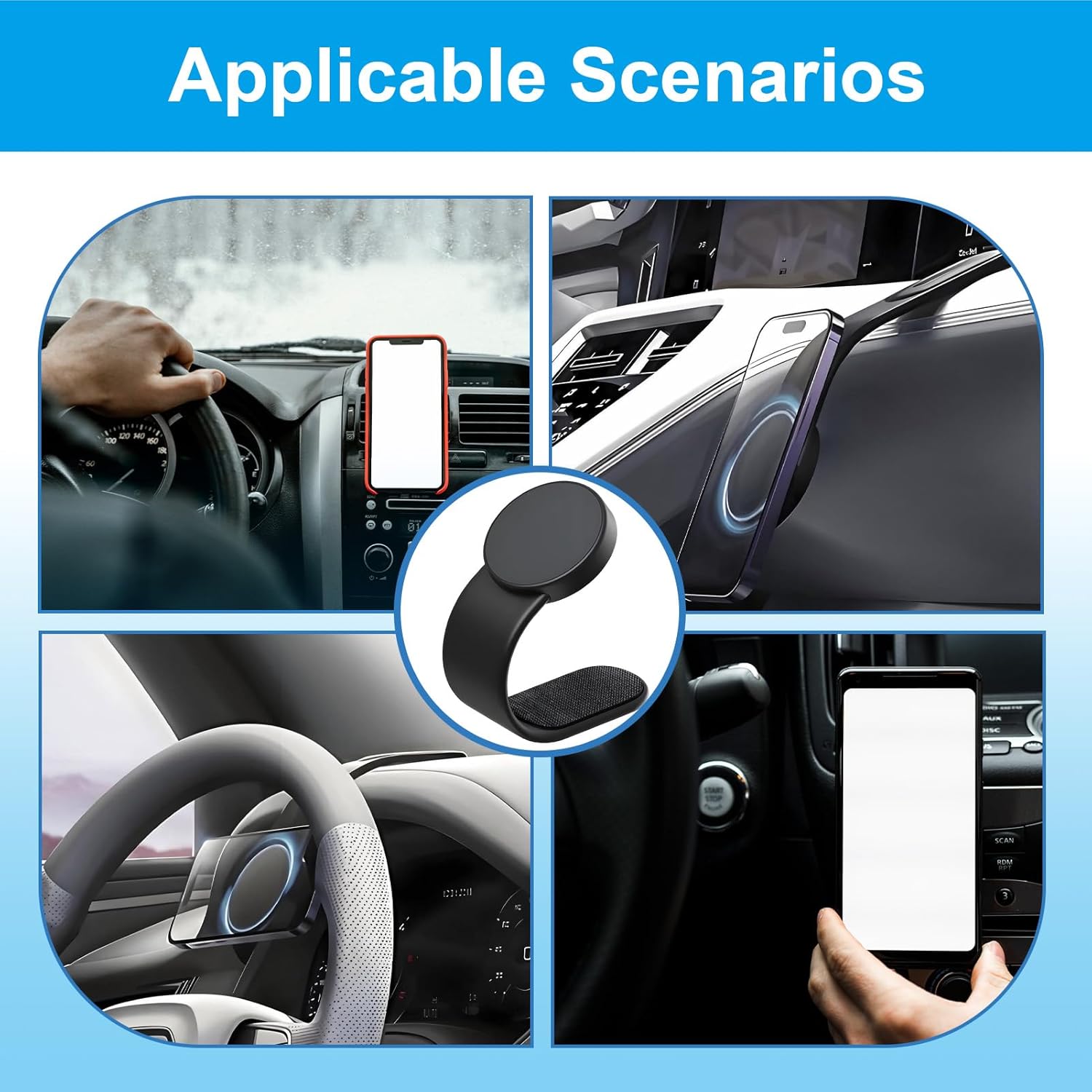Flexible Magnetic Car Phone Holder