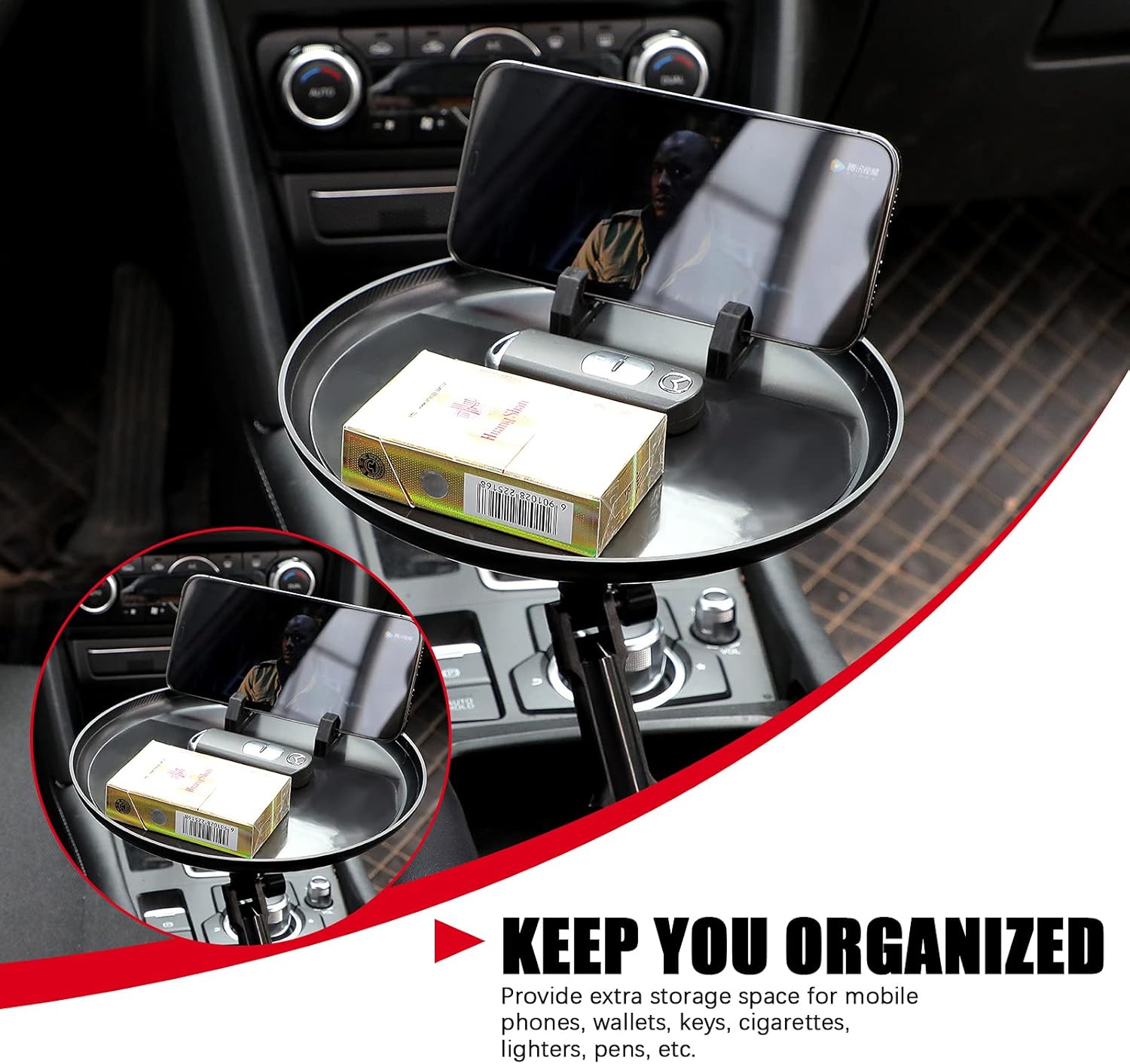 Car Food Tray Phone Slot