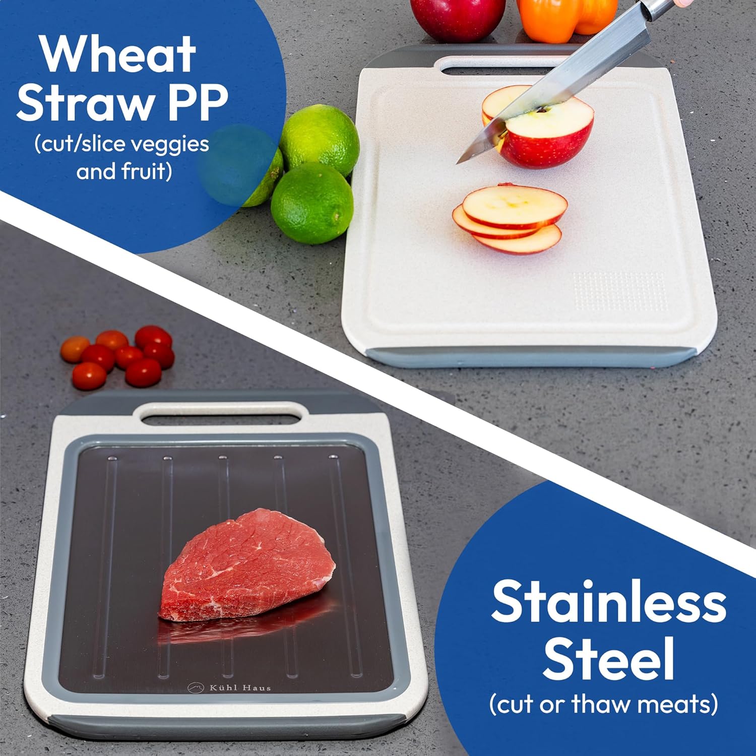 Dual Sided Kitchen Cutting Board