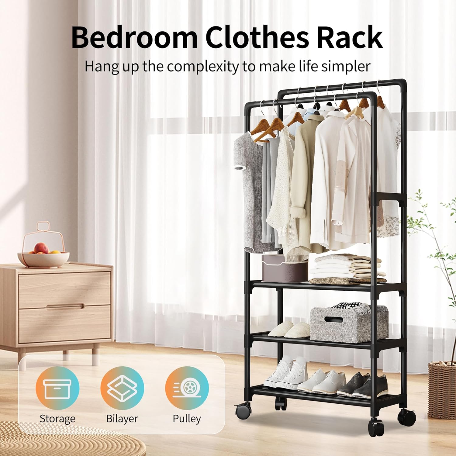 Rolling Clothes Rack