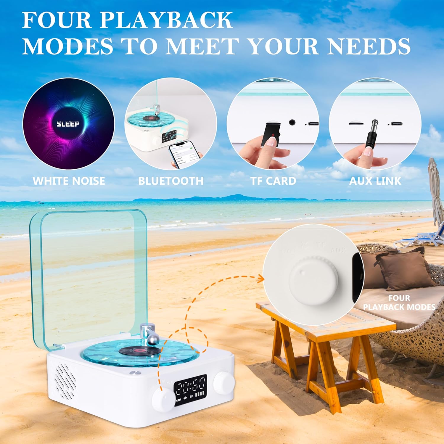 Waves Vinyl Speaker and Projector